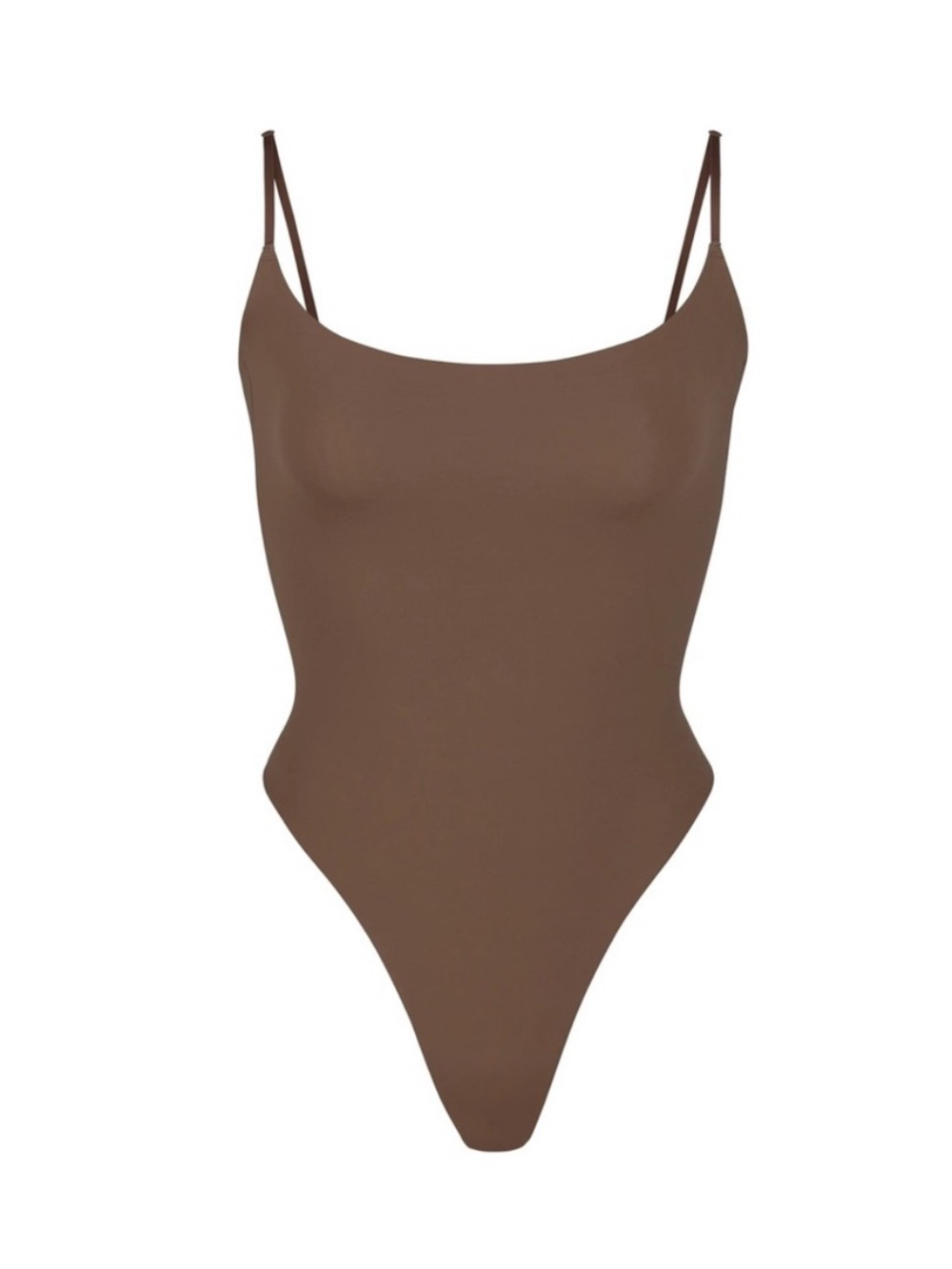 SKIMS Fits Everybody Cami Thong Bodysuit Oxide Tan Sz Small